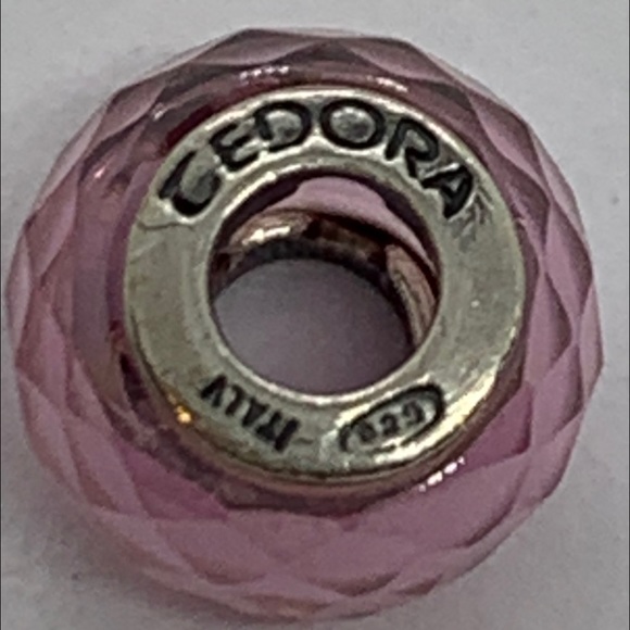 3 Charm Beads: 2 Glitter & Pink Sterling Italy - Picture 5 of 6